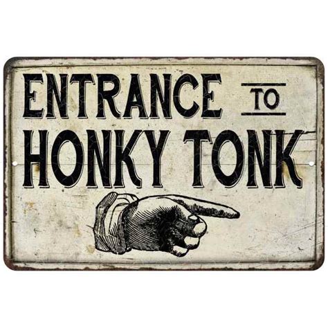 Honky Tonk Metal Sign 